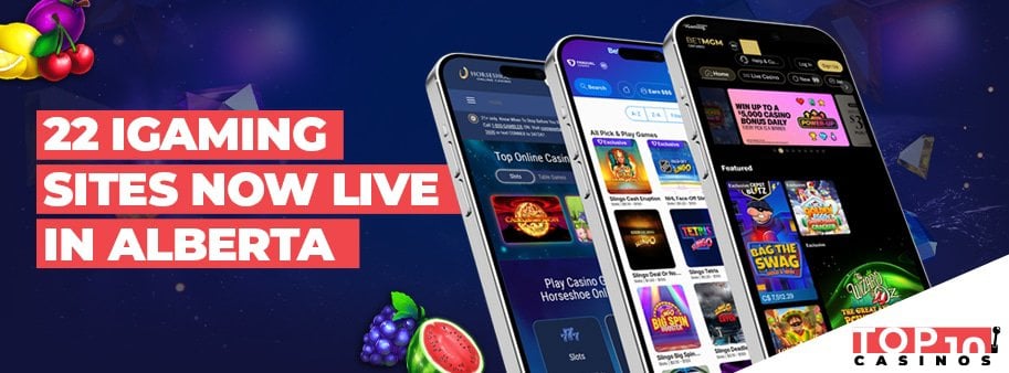 alberta igaming market launches with 22 sites