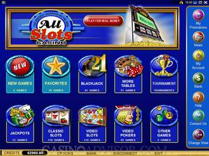 All Slots Casino software screenshot