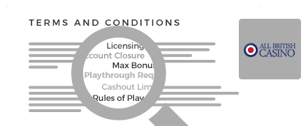 All British Casino Terms
