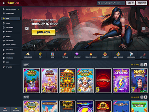 Allyspin Casino website screenshot