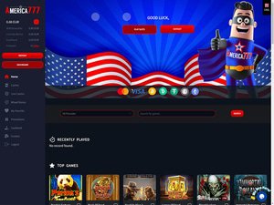 America777 Casino website screenshot