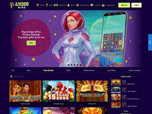 Amigo Wins Casino website screenshot
