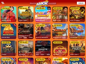 Amok Casino software screenshot