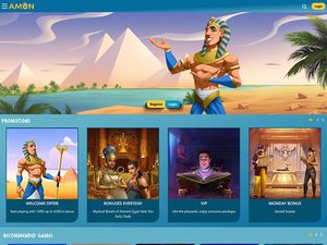 Amon Casino website screenshot