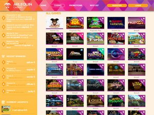 Arlequin Casino software screenshot