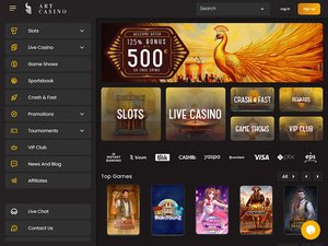Art Casino website screenshot