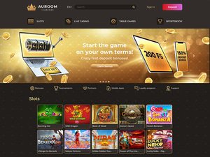 AuroomBet website screenshot