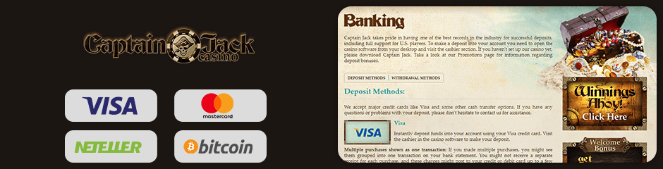 Captain Jack Casino banking