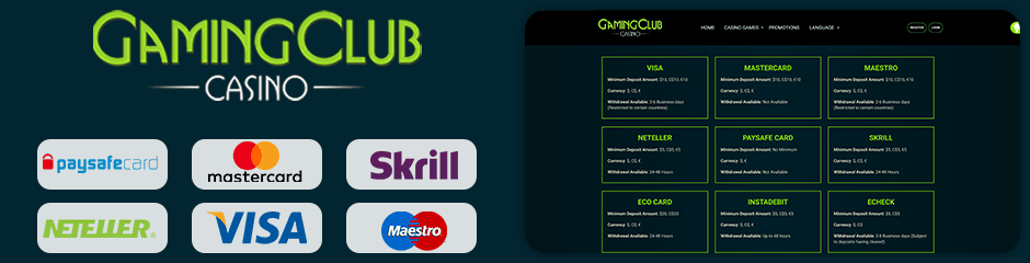 Gaming Club Casino banking
