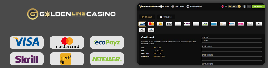 goldenline casino banking