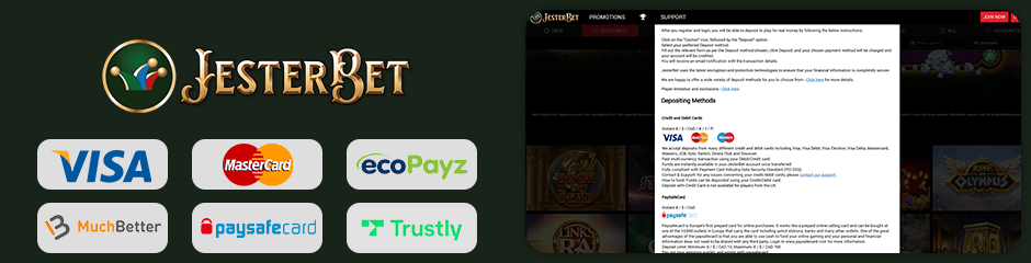 Jesterbet Casino banking