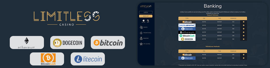 Limitless Casino banking