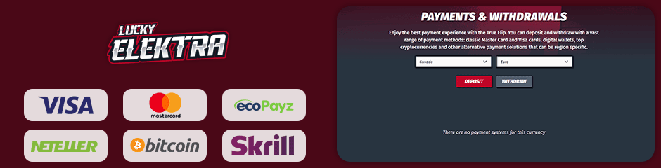Lucky Elektra Casino banking