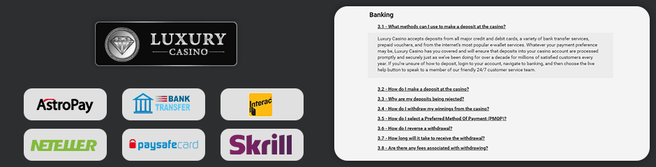 Luxury Casino banking
