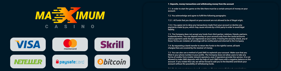 Maximum Casino banking