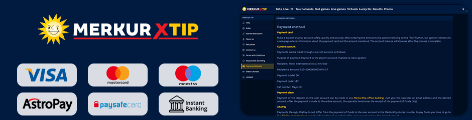 MerkurXTip Casino banking