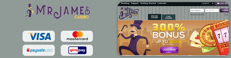 Mr James Casino banking