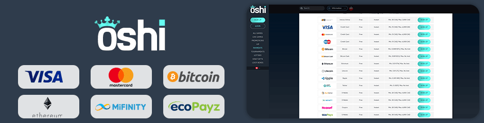 Oshi Casino banking