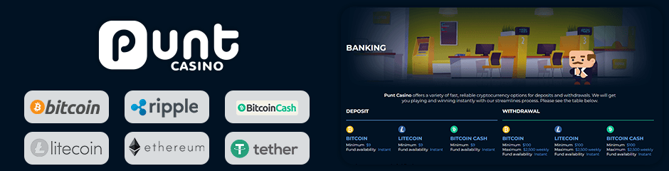 Punt Casino banking