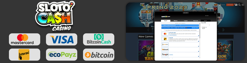 Sloto Cash Casino banking