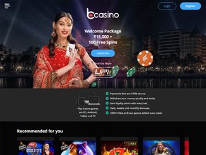 bCasino.in website screenshot