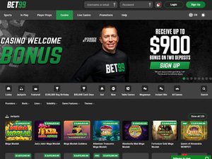 Bet99 Casino website screenshot