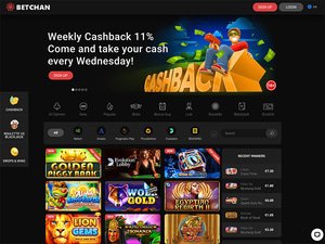 BetChan Casino website screenshot