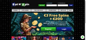 BetNSpin Casino website screenshot
