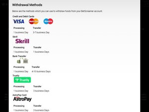 Betscreamer cashier screenshot