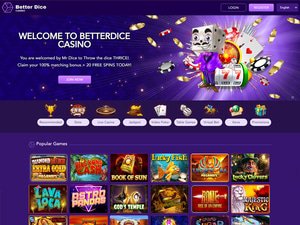 Better Dice Casino website screenshot