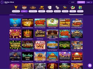 Better Dice Casino software screenshot