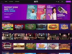 Betti Casino website screenshot