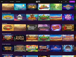 Betti Casino software screenshot