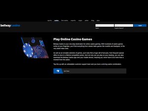 Betway Casino software screenshot