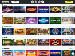 Betzino Casino software screenshot