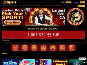 BigFaFa Casino website screenshot