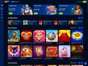 Billionaire Spin Casino website screenshot
