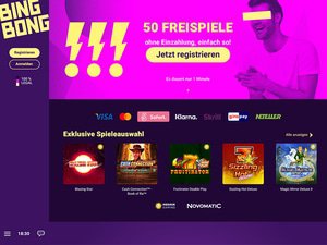 BingBong Casino website screenshot