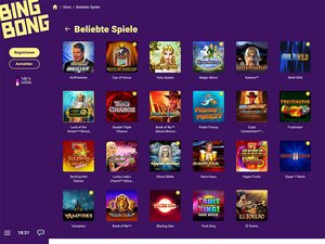 BingBong Casino software screenshot