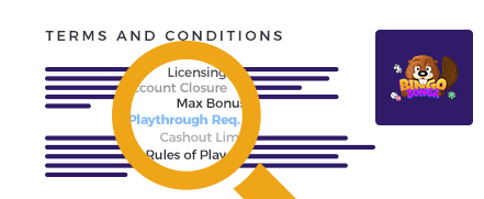 BingoBonga Casino Terms