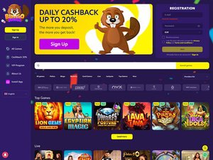 BingoBonga Casino website screenshot