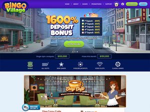 Bingo Village Casino website screenshot