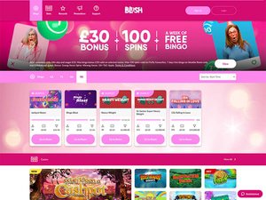 Blush Bingo Casino website screenshot