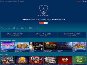 Bof Casino website screenshot