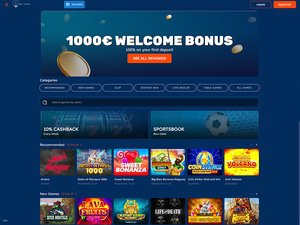 Bof Casino website screenshot