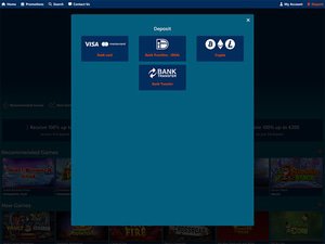 Bof Casino cashier screenshot