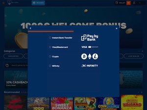Bof Casino cashier screenshot