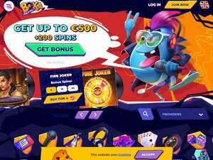 Boka Casino website screenshot