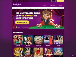 BollyBet website screenshot