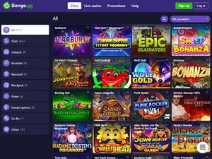 Bongo Casino software screenshot